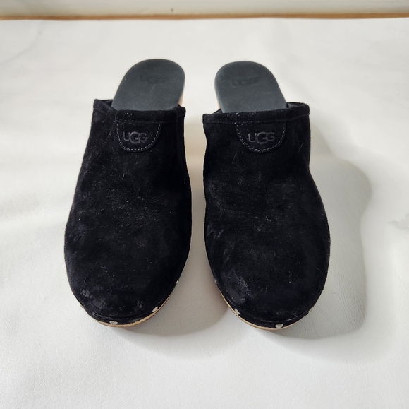 UGG Australia Abbie Suede Sherpa Studded Clogs - Picture 2 of 7